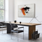 Red Abstract Texture Wide Canvas Print