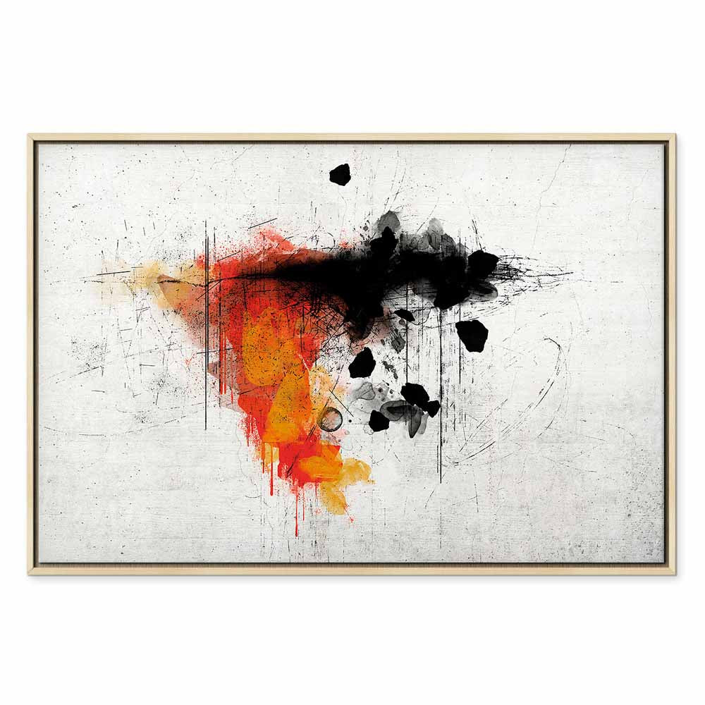 Red Abstract Texture Wide Canvas Print