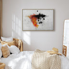 Red Abstract Texture Wide Canvas Print