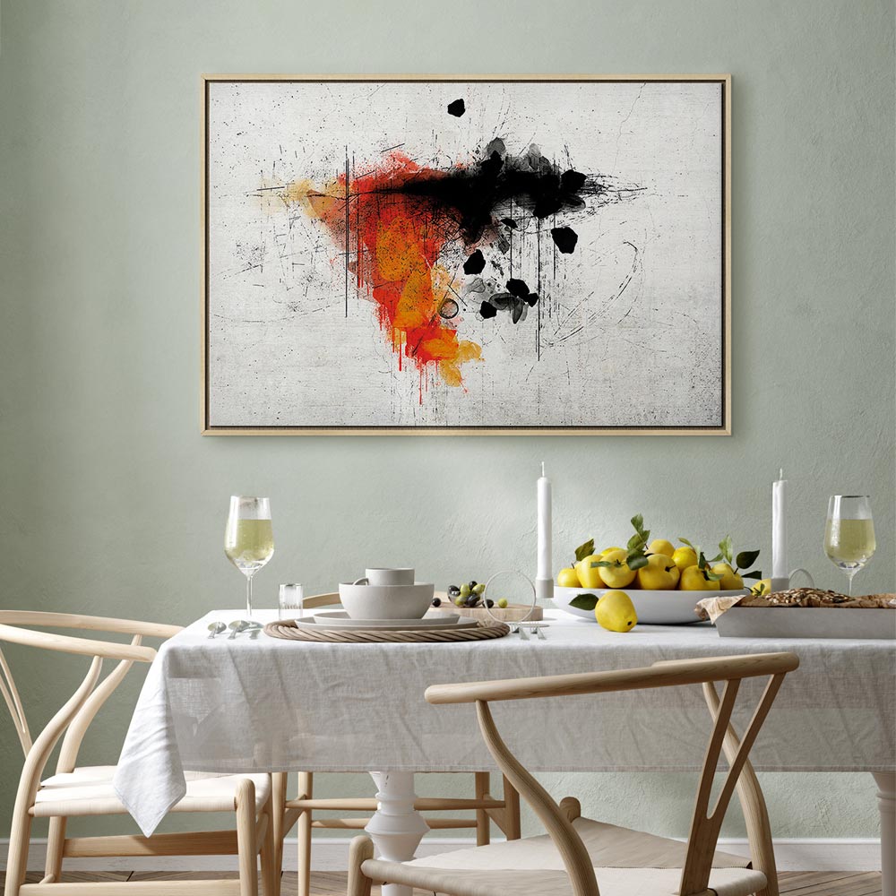 Red Abstract Texture Wide Canvas Print