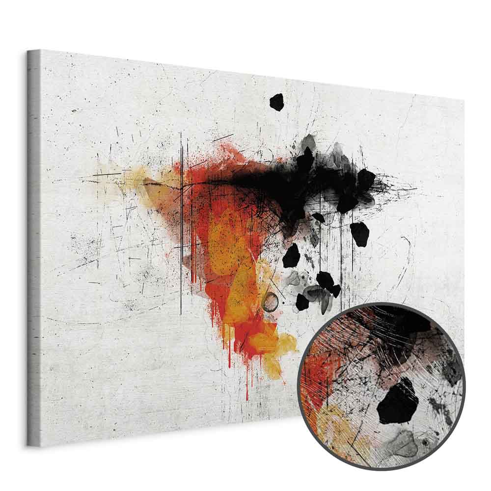 Red Abstract Texture Wide Canvas Print