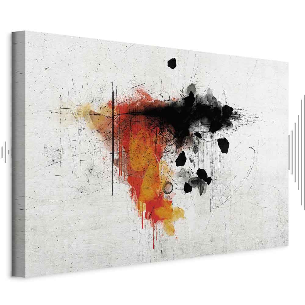 Red Abstract Texture Wide Canvas Print