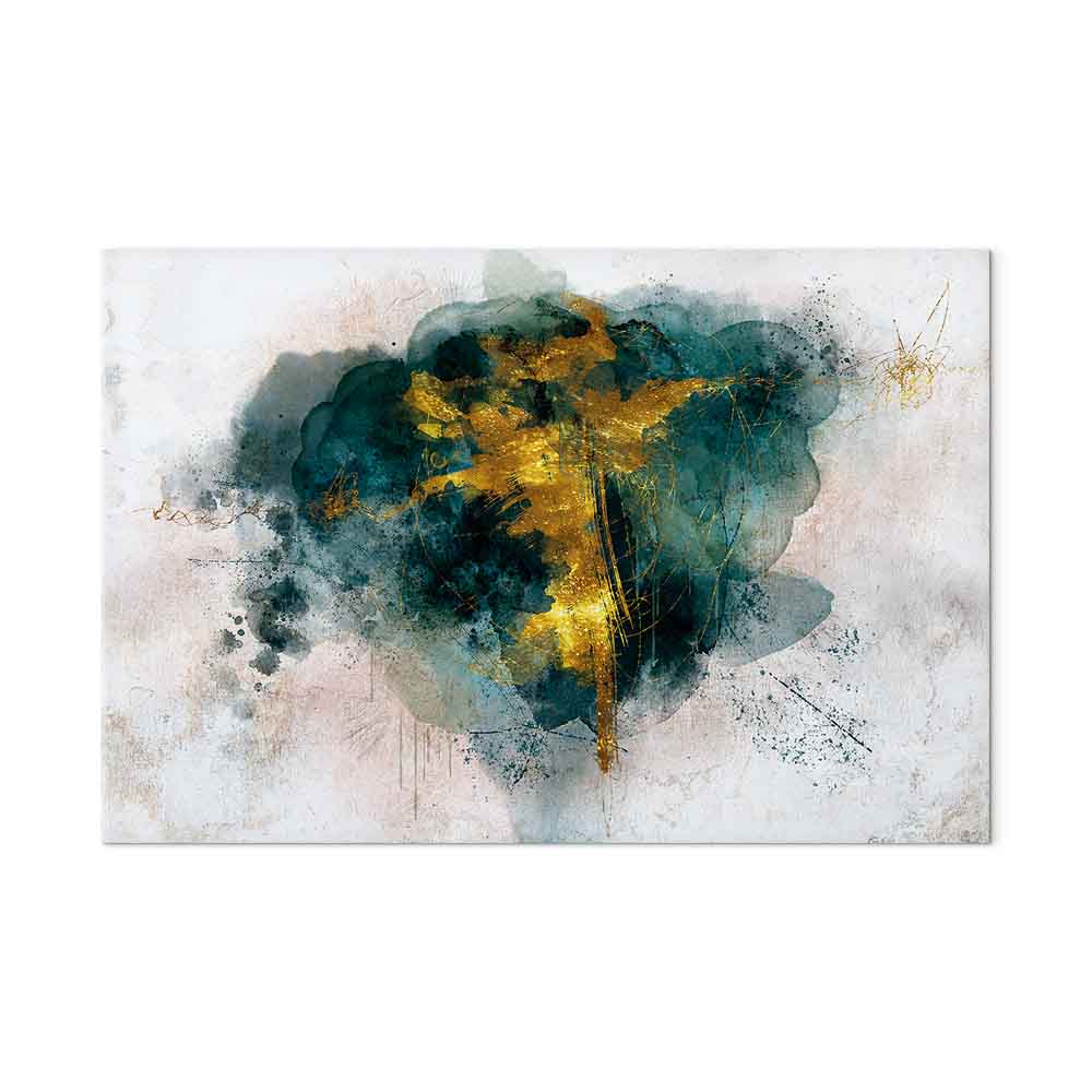 Abstract Golden Hour Watercolour Canvas Print