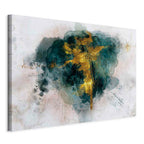 Abstract Golden Hour Watercolour Canvas Print