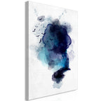 Stunning Canvas Print with Abstract Blue Design