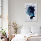 Blue Watercolor Abstract Canvas Print