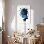 Blue Watercolor Abstract Canvas Print