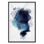 Blue Watercolor Abstract Canvas Print