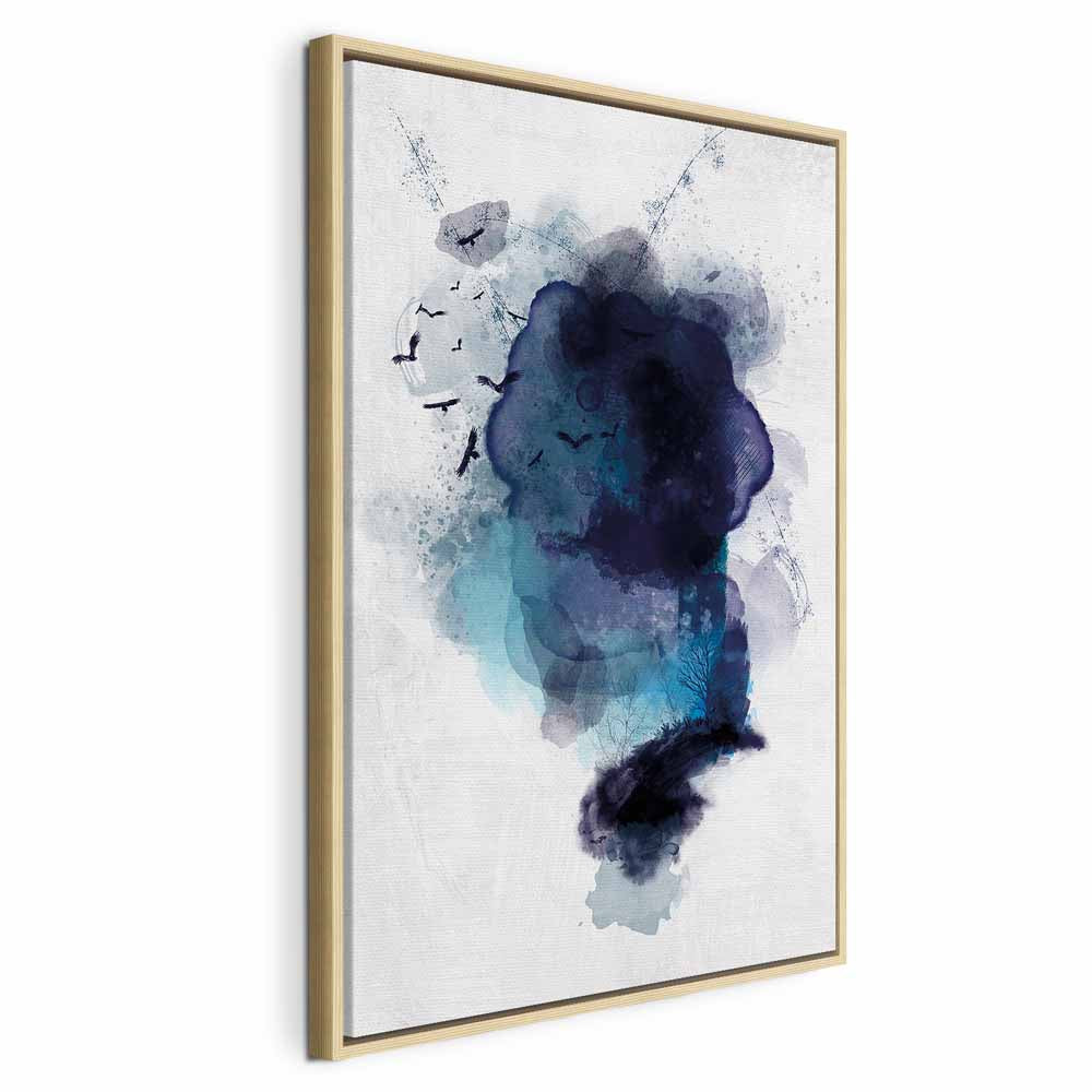 Blue Watercolor Abstract Canvas Print