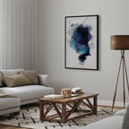 Blue Watercolor Abstract Canvas Print