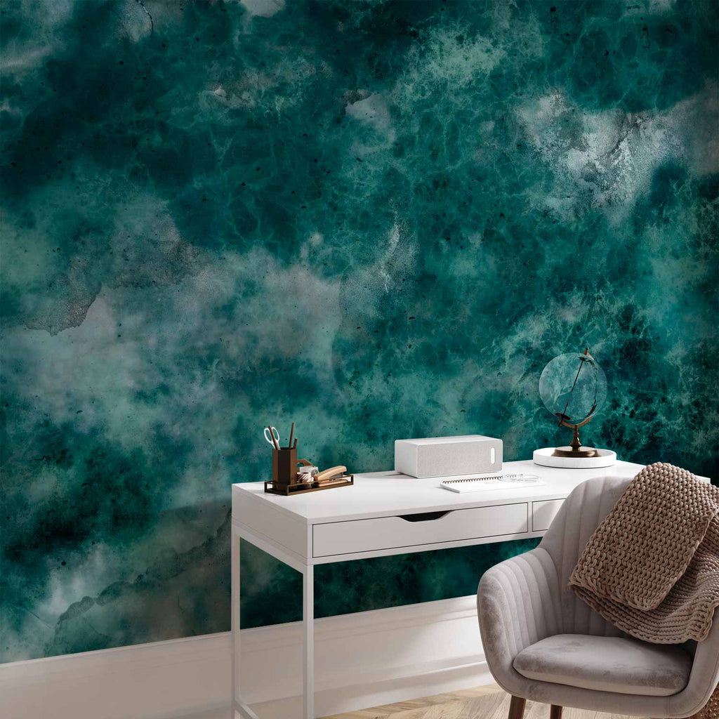 Malachite Textured Abstract Wall Mural