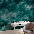 Malachite Textured Abstract Wall Mural