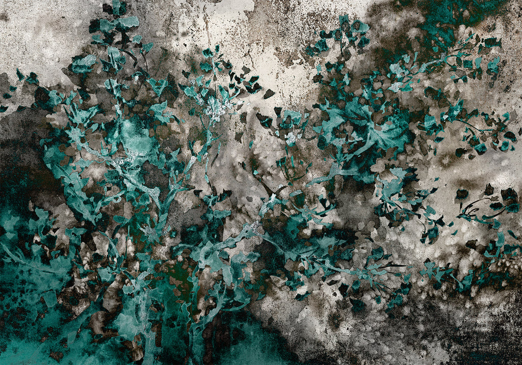 Skandinavisches Wandbild in Grüntönen