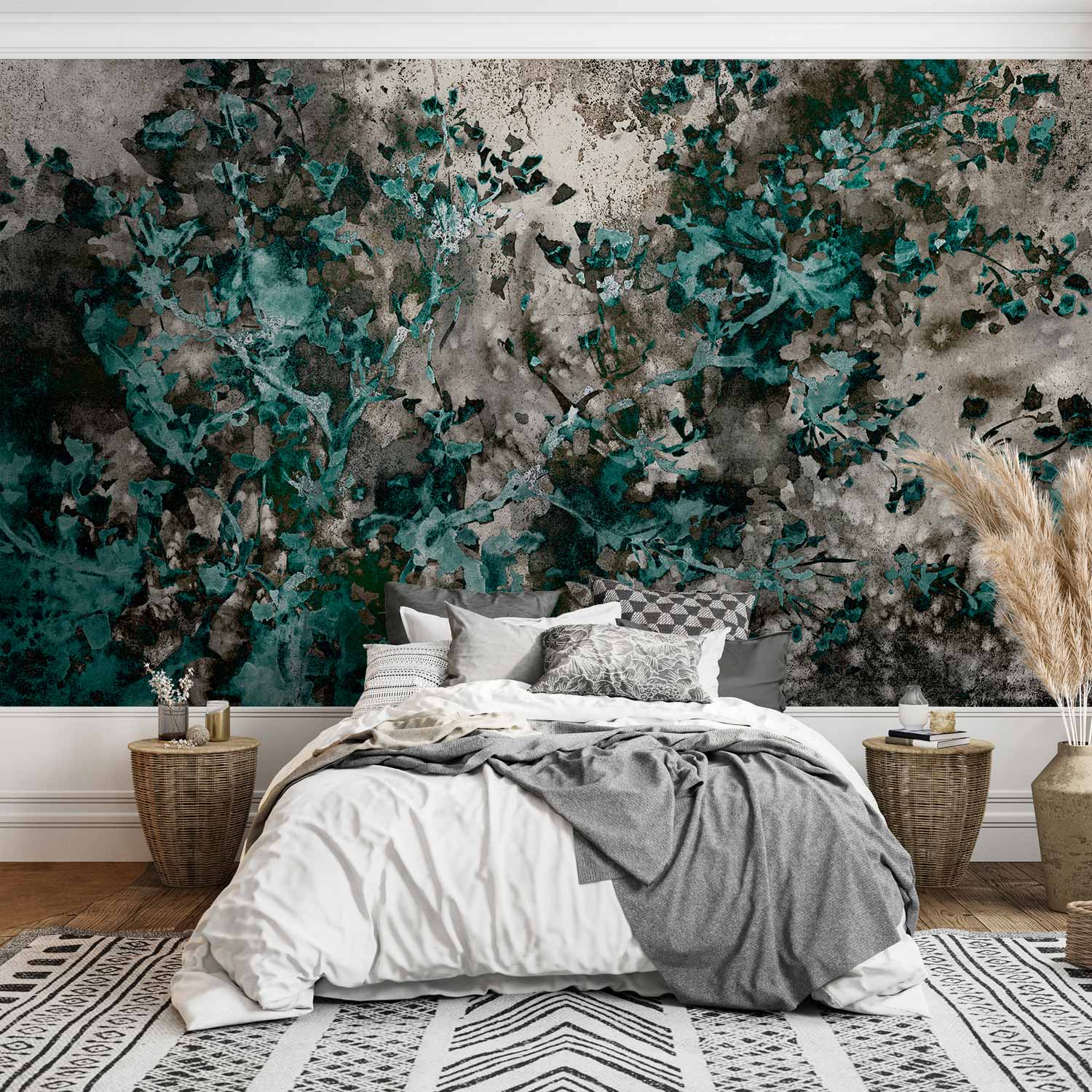 Scandinavian Green Abstract Wall Mural