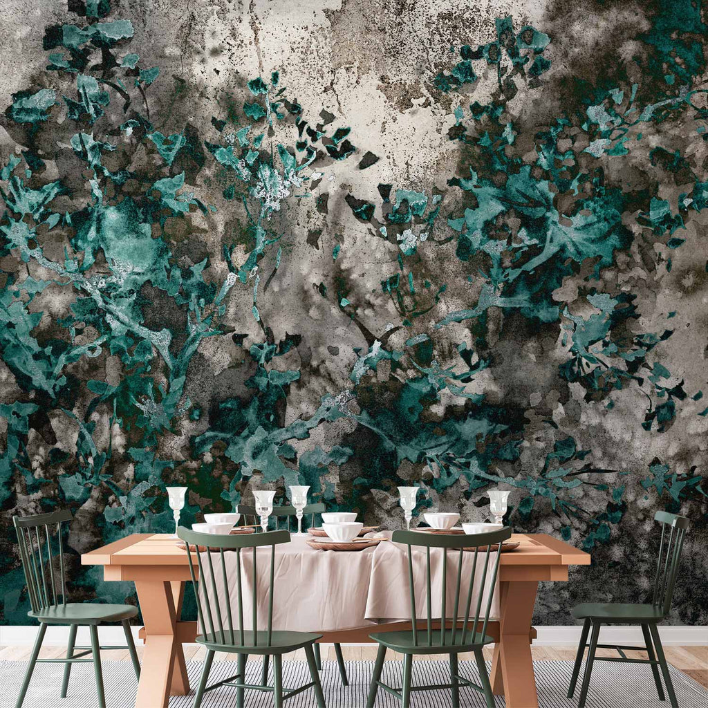 Skandinavisches Wandbild in Grüntönen