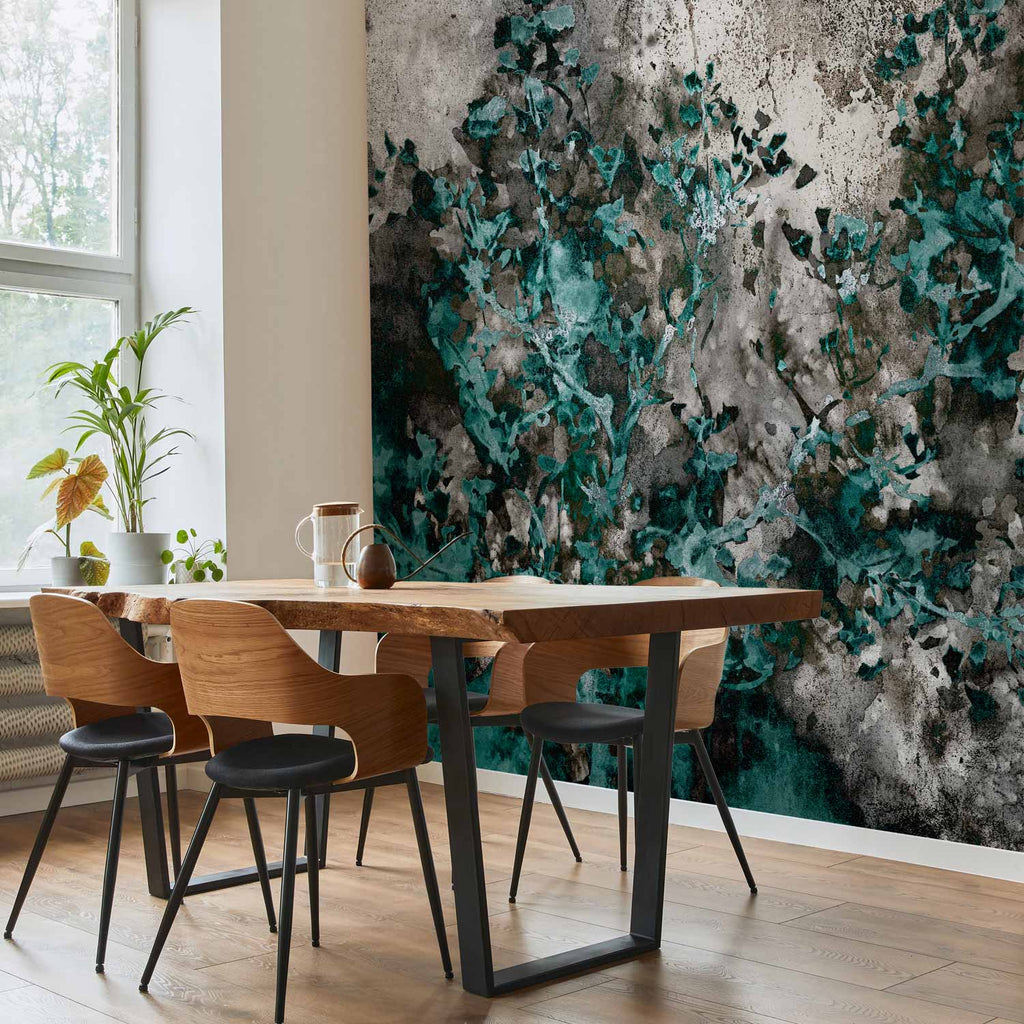 Scandinavian Green Abstract Wall Mural