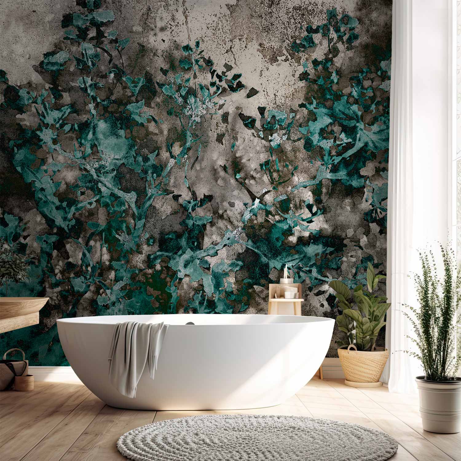Scandinavian Green Abstract Wall Mural