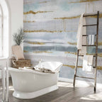 Abstract Gold Stripe Modern Wall Mural