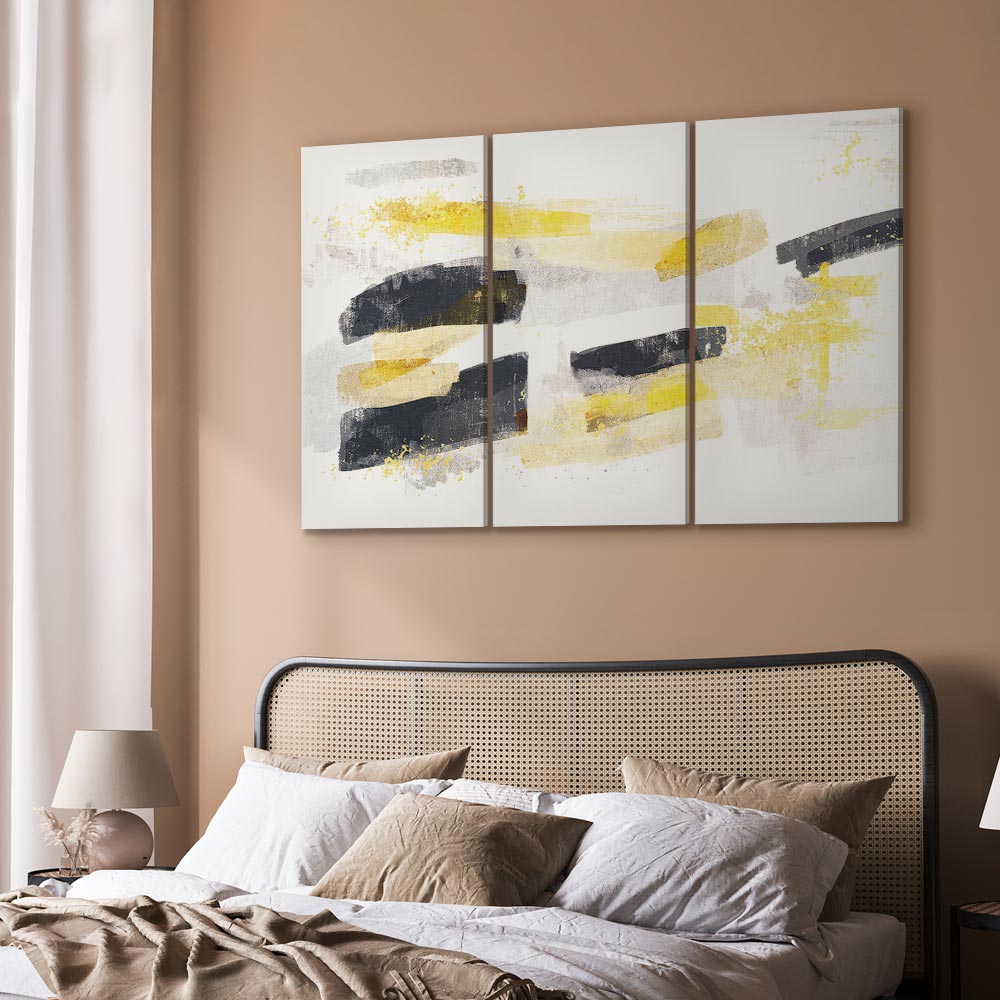 Abstract Stain Expression Modern Canvas Print (3 Parts)