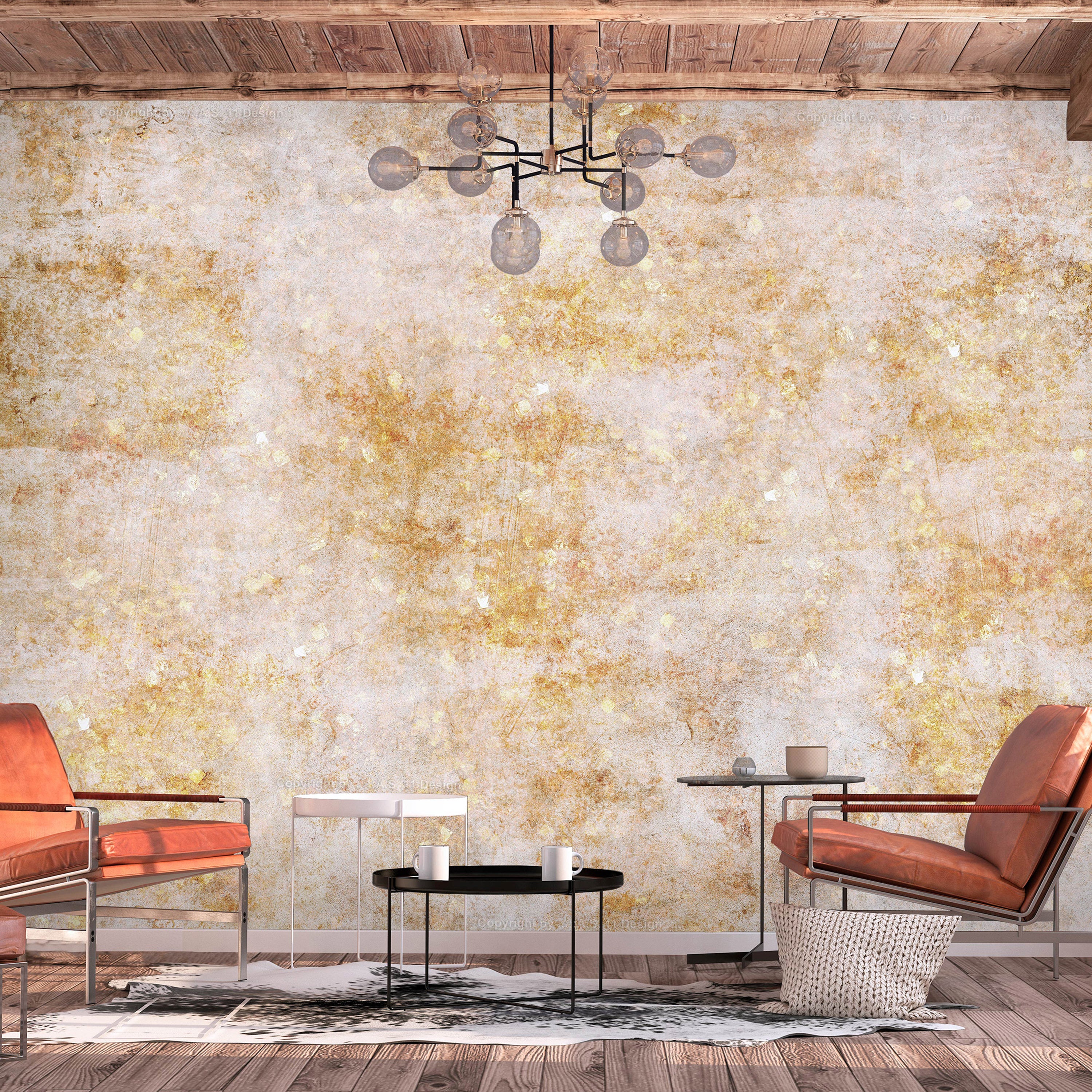 Abstract Wall Mural Featuring Sun Explosion Patterns