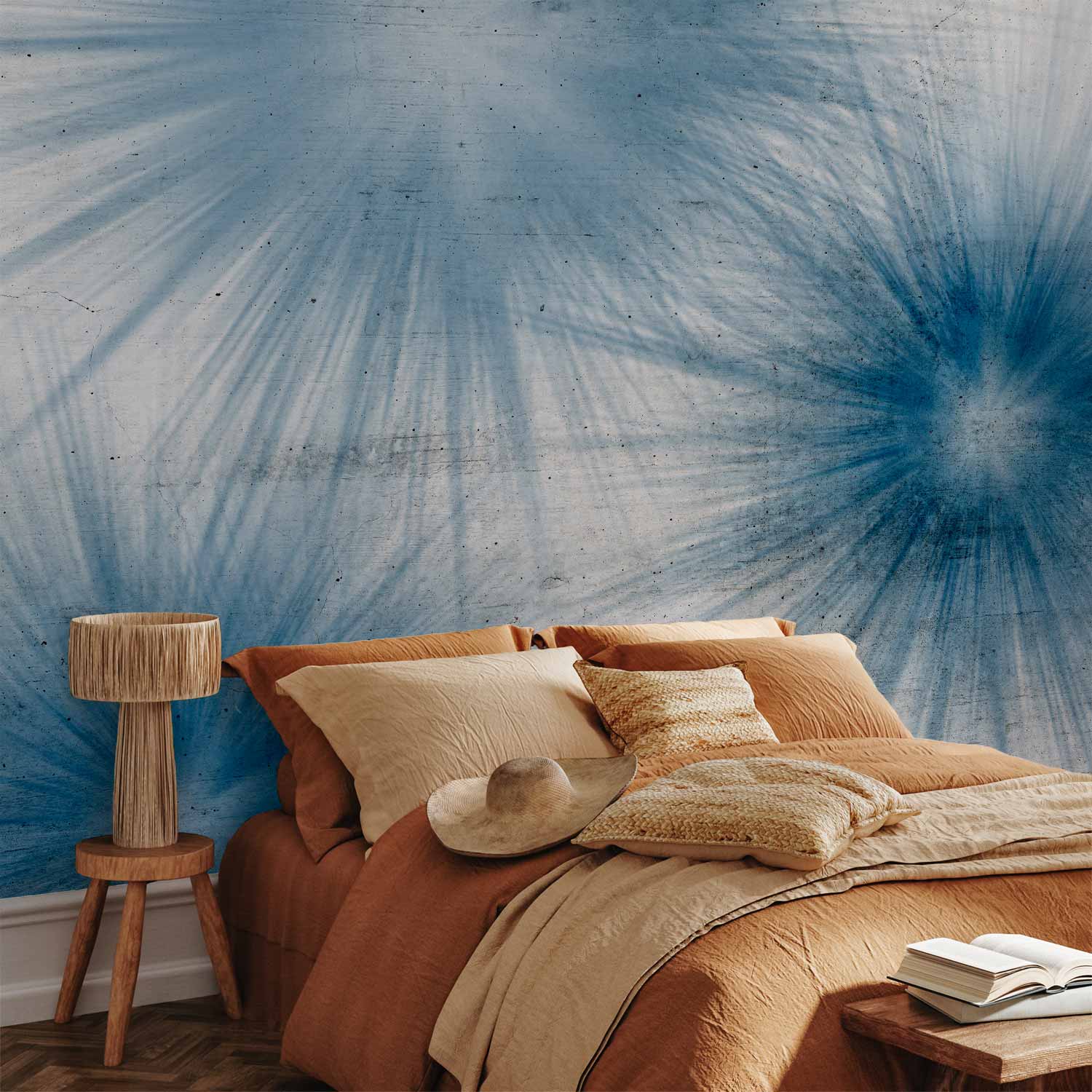 Blue Shadow Abstract Texture Wall Mural