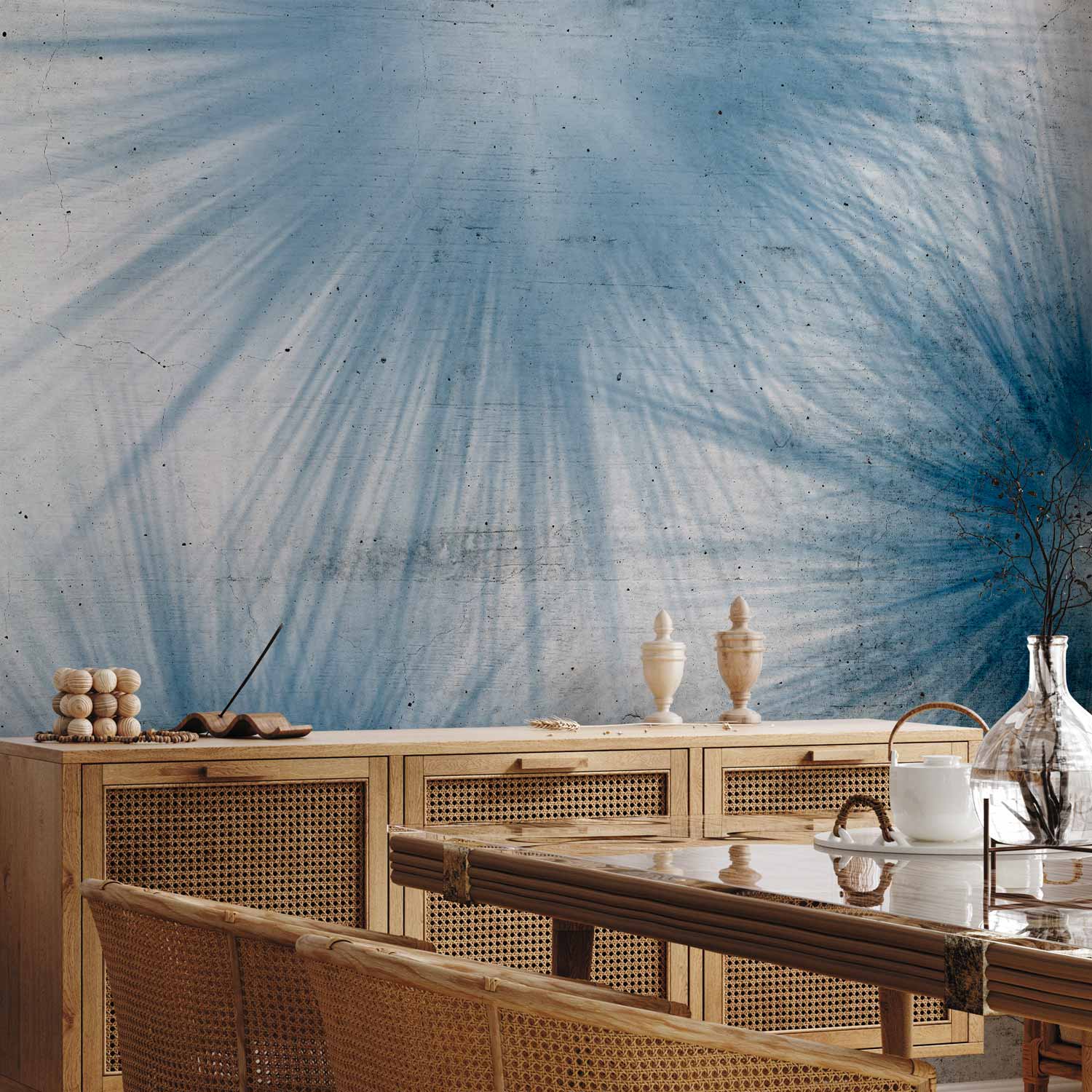 Blue Shadow Abstract Texture Wall Mural