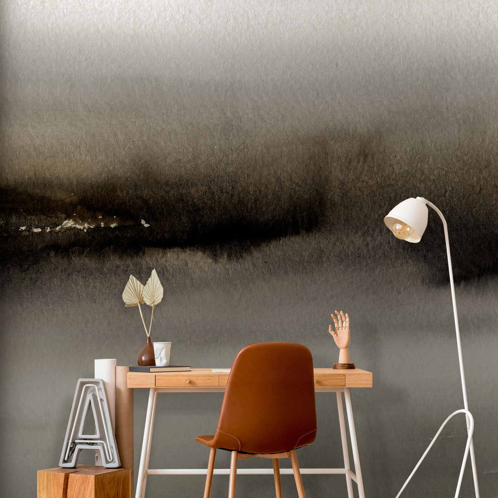 Grey Abstract Modern Painting Wall Mural