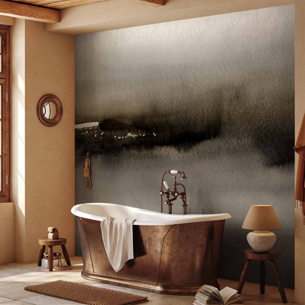 Grey Abstract Modern Painting Wall Mural