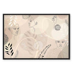 Feminine Line Art Portrait Minimalist Canvas Print