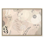Feminine Line Art Portrait Minimalist Canvas Print