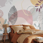 Vegetable Line Art Modern Wall Mural