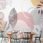 Vegetable Line Art Wall Mural for Modern Spaces