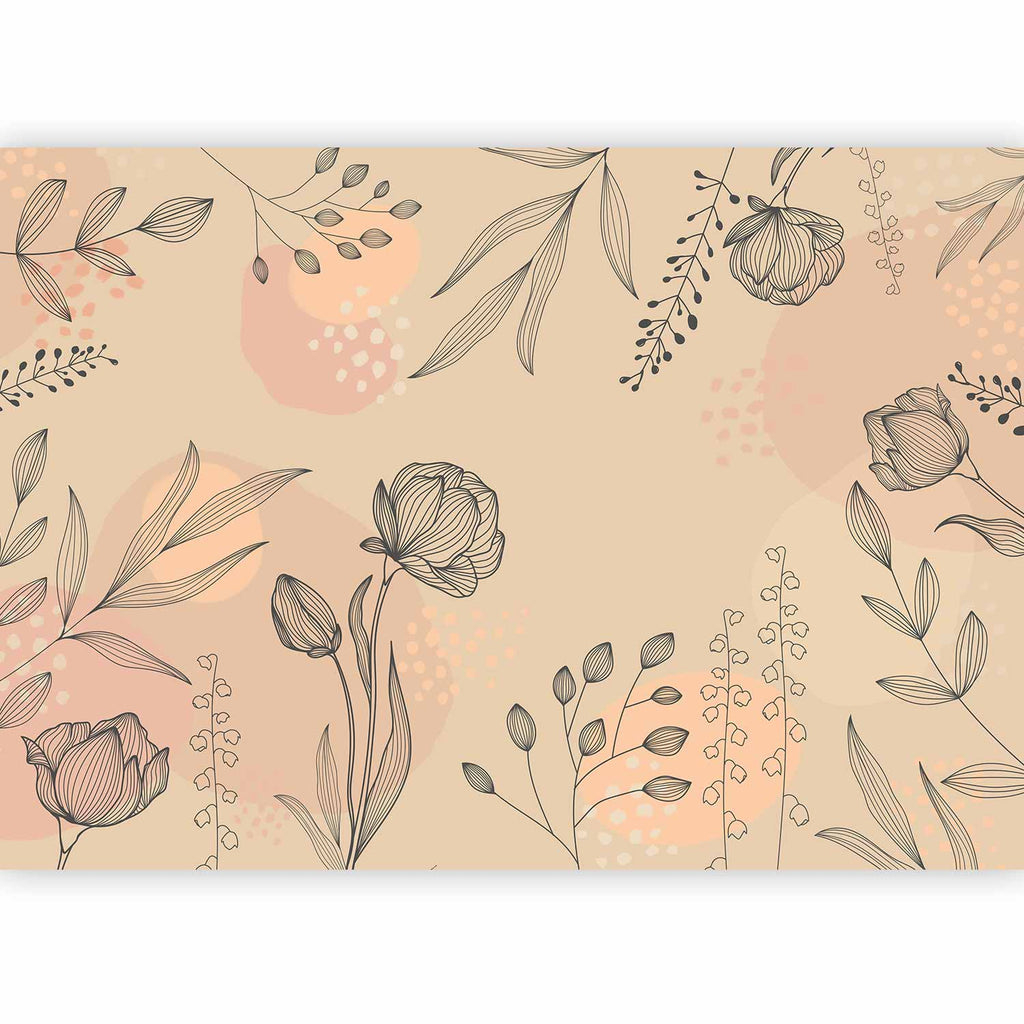 Warm Shades of Nature Wall Mural for Modern Interiors