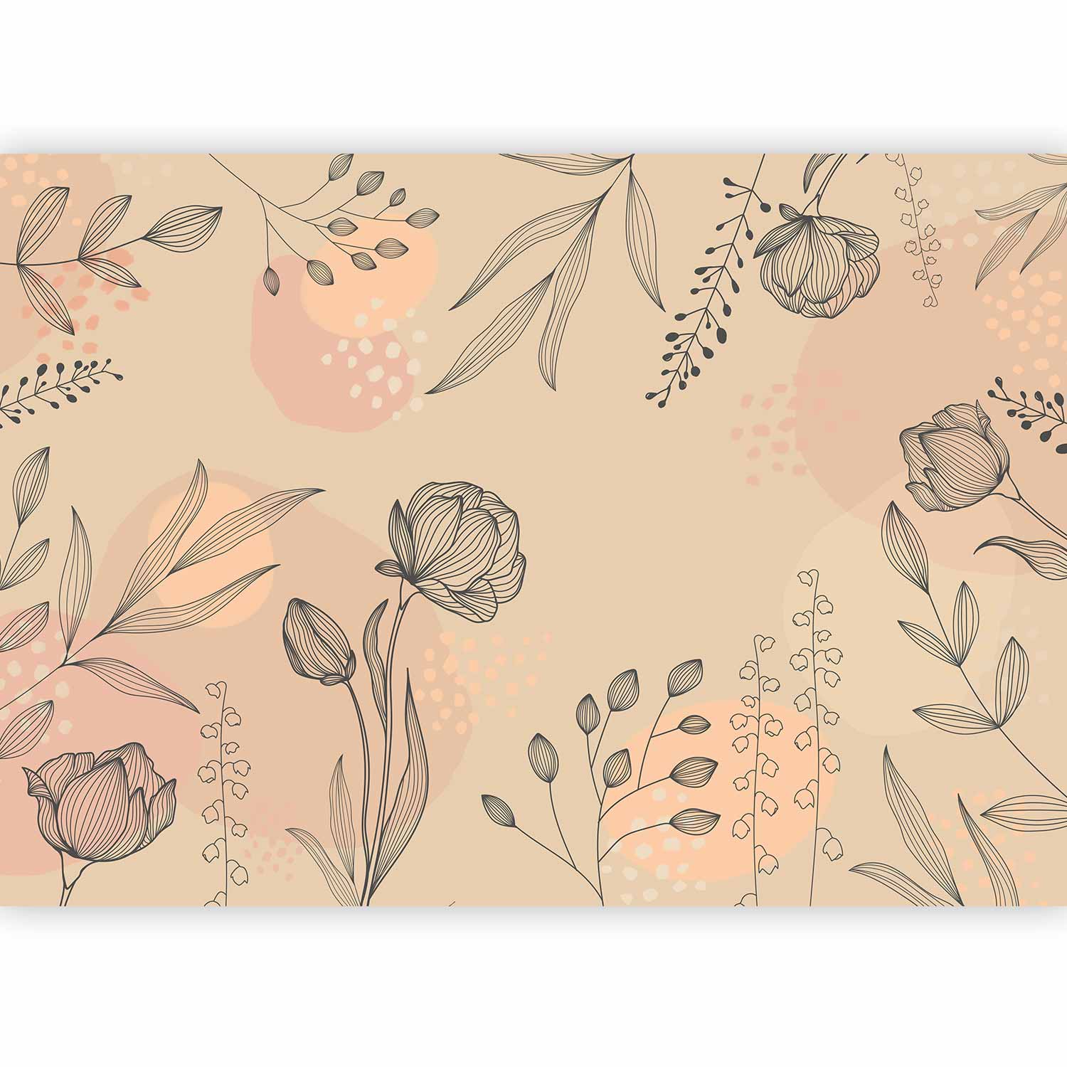 Warm Shades of Nature Wall Mural for Modern Interiors