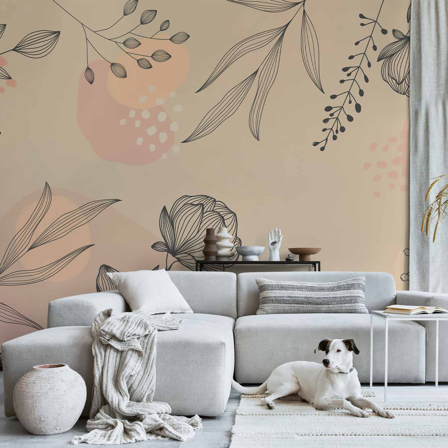 Warm Shades of Nature Wall Mural for Modern Interiors