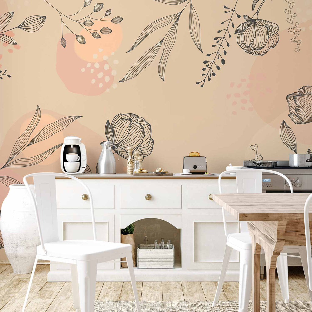 Warm Shades of Nature Wall Mural for Modern Interiors