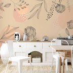 Warm Shades of Nature Wall Mural for Modern Interiors