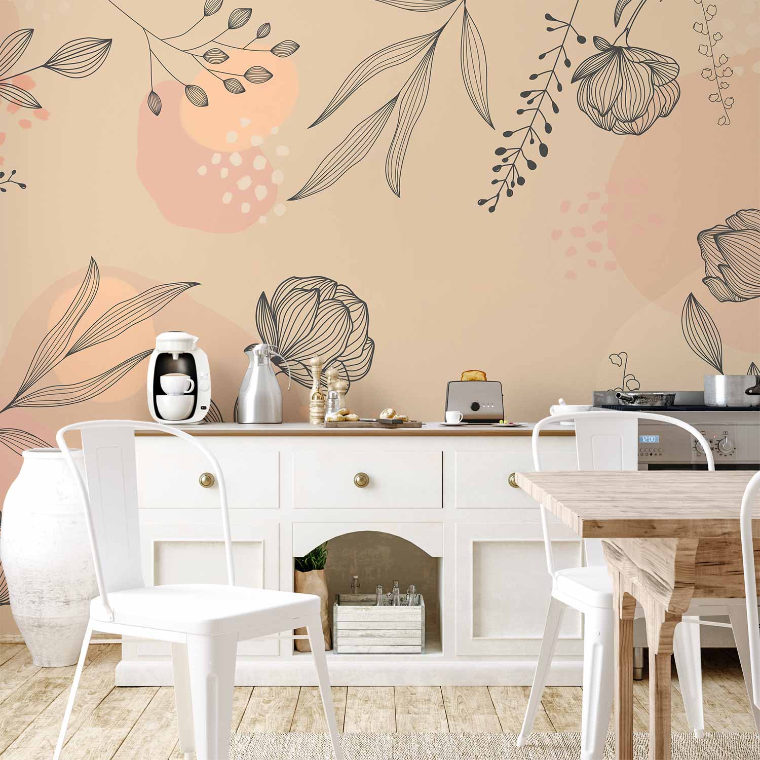 Warm Shades of Nature Wall Mural for Modern Interiors