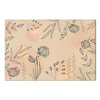 Warm Nature Leaves Line Art Canvas Print