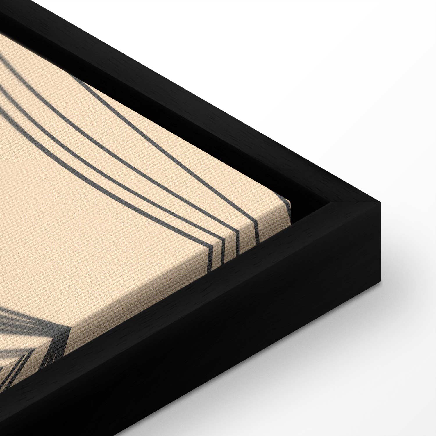 Warm Nature Leaves Line Art Canvas Print