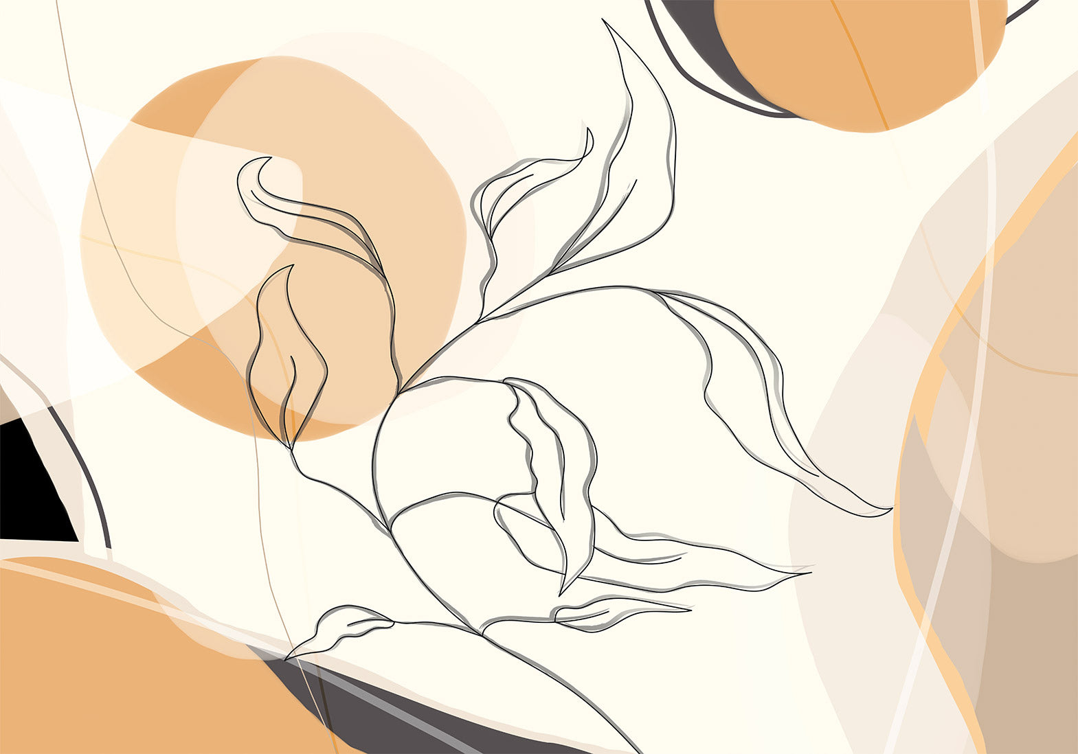 Stylish Abstract Landscape Wall Mural Decor