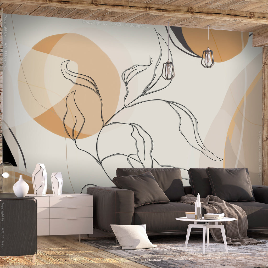 Stylish Abstract Landscape Wall Mural Decor