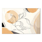 Leaf Line Art Landscape Canvas Print