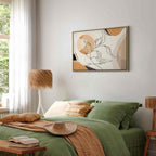 Leaf Line Art Landscape Canvas Print