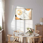 Leaf Line Art Landscape Canvas Print