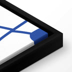 Cobalt Fern Line Art Canvas Print