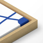 Cobalt Fern Line Art Canvas Print