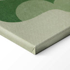 Green Labyrinth Leaf Line Art Canvas Print