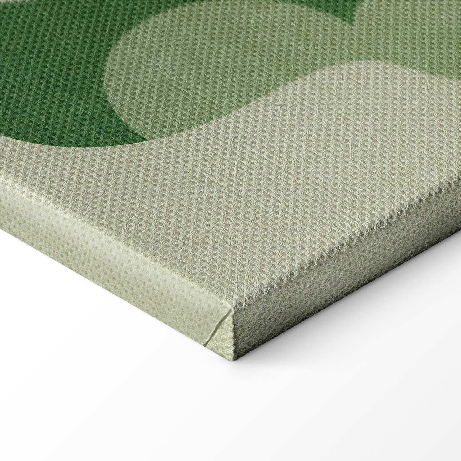 Green Labyrinth Leaf Line Art Canvas Print