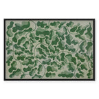 Green Labyrinth Leaf Line Art Canvas Print